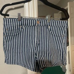 American Eagle stripe Jean shorts